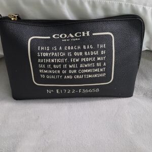 Coach Storypatch Black Pouch F36658